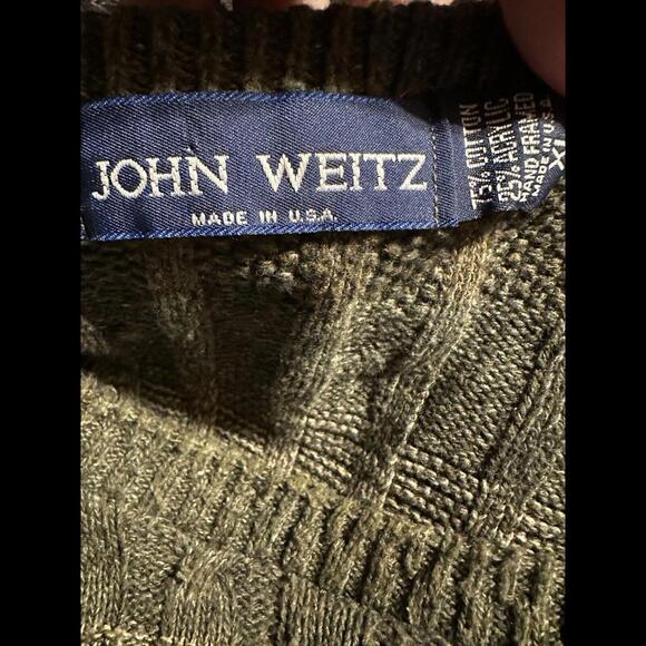 John Weitz Men’s Sweater Striped Green Sz XL - Picture 4 of 5